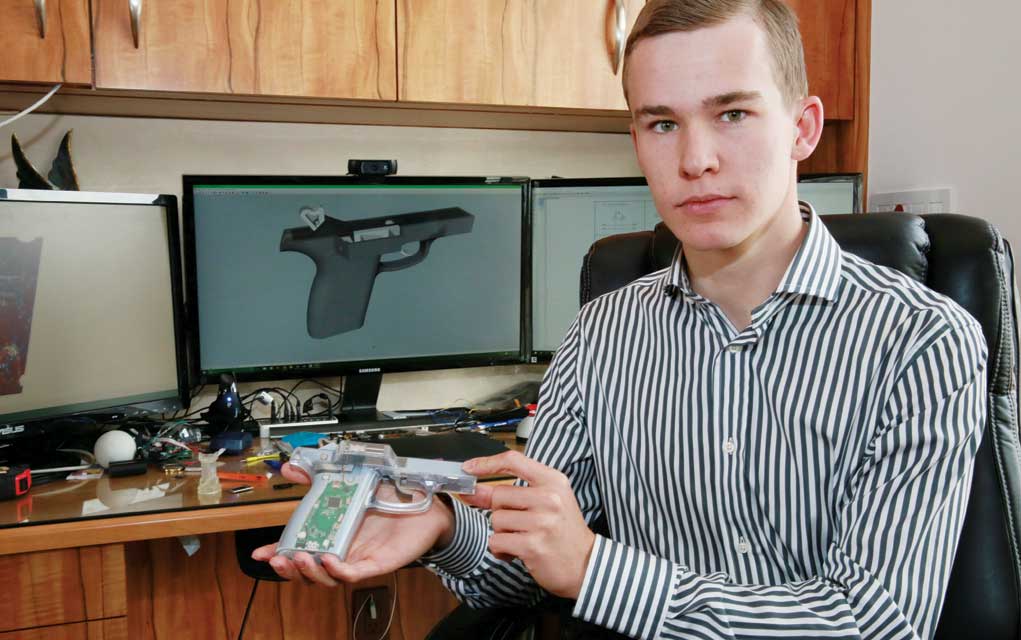 Kai Kloepfler hopes to better the community with his smart gun technology.