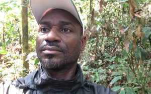 Samuel Nnah Ndobe in the forests of Cameroon he is working tirelessly to protect. 