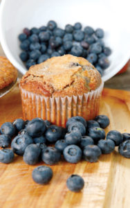 Blueberry muffin: Up the blueberry flavor by mixing some crushed berries into the batter and folding in whole berries. 