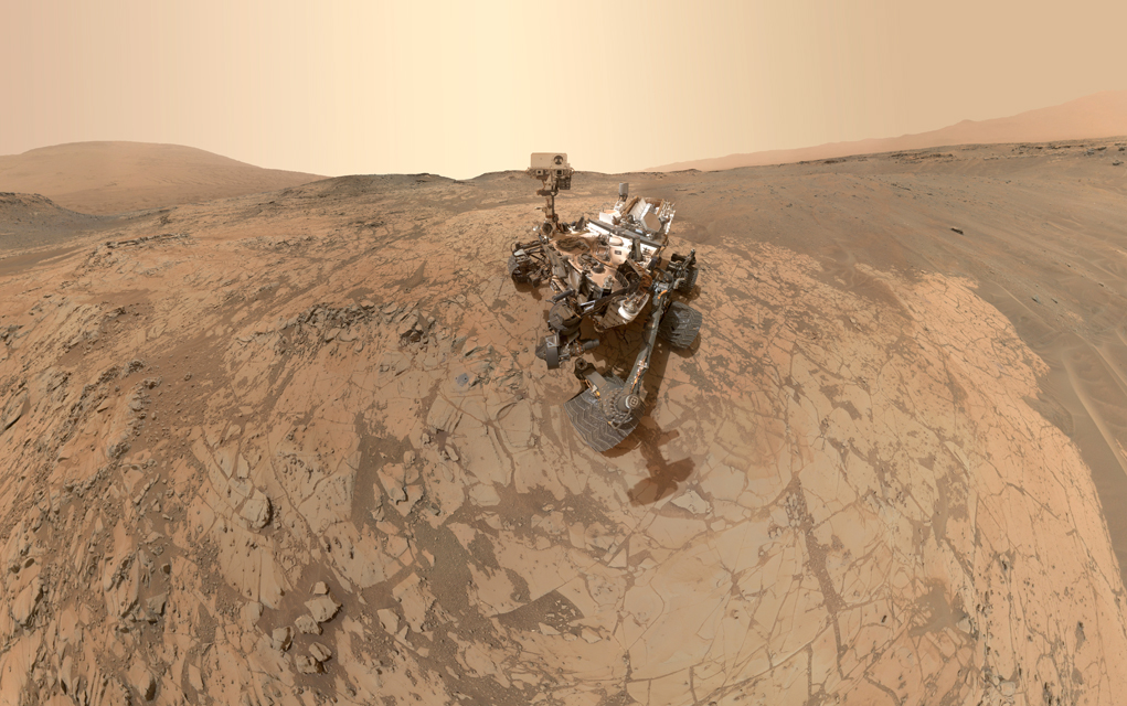 NASA’s Curiosity Mars rover took dozens of images of itself that were combined to create this history-making selfie.