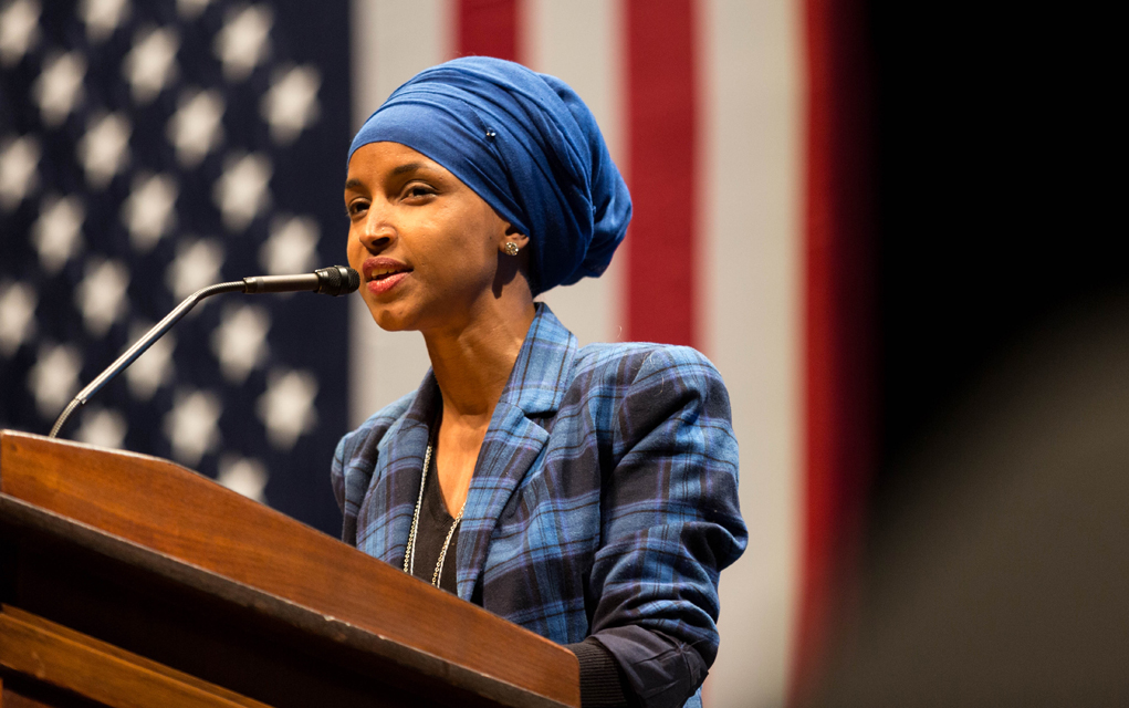 Illhan Omar of Minnesota became the first Somali-American Muslim legislator in the House of Representatives. 