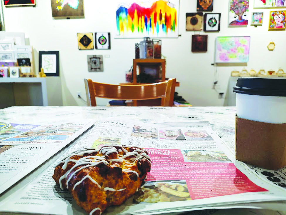 Coffee and pastries at MECO Coffee in Lafayette.